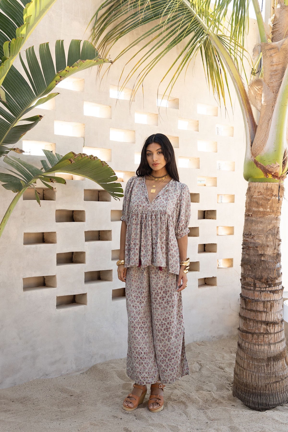 Ridhi Block Printed Rayon Pants