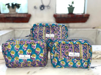 set of 3 s, m, l toiletry bags with waterproof lining