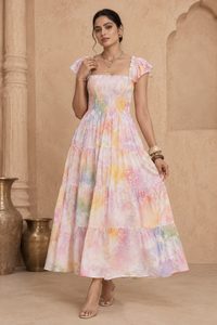pastel colored cotton maxi
