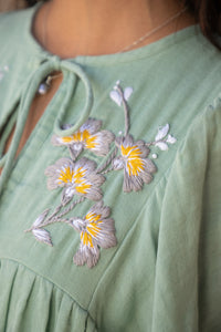 embroidery flower detail 