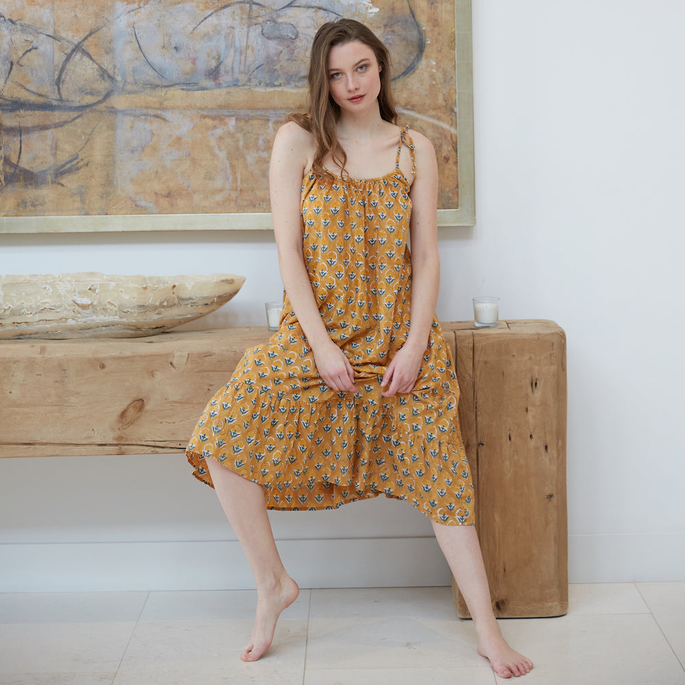 bright yellow sundress - The Fox and the Mermaid