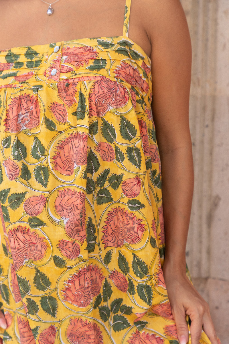 detail-yellow-fabric - The Fox and the Mermaid