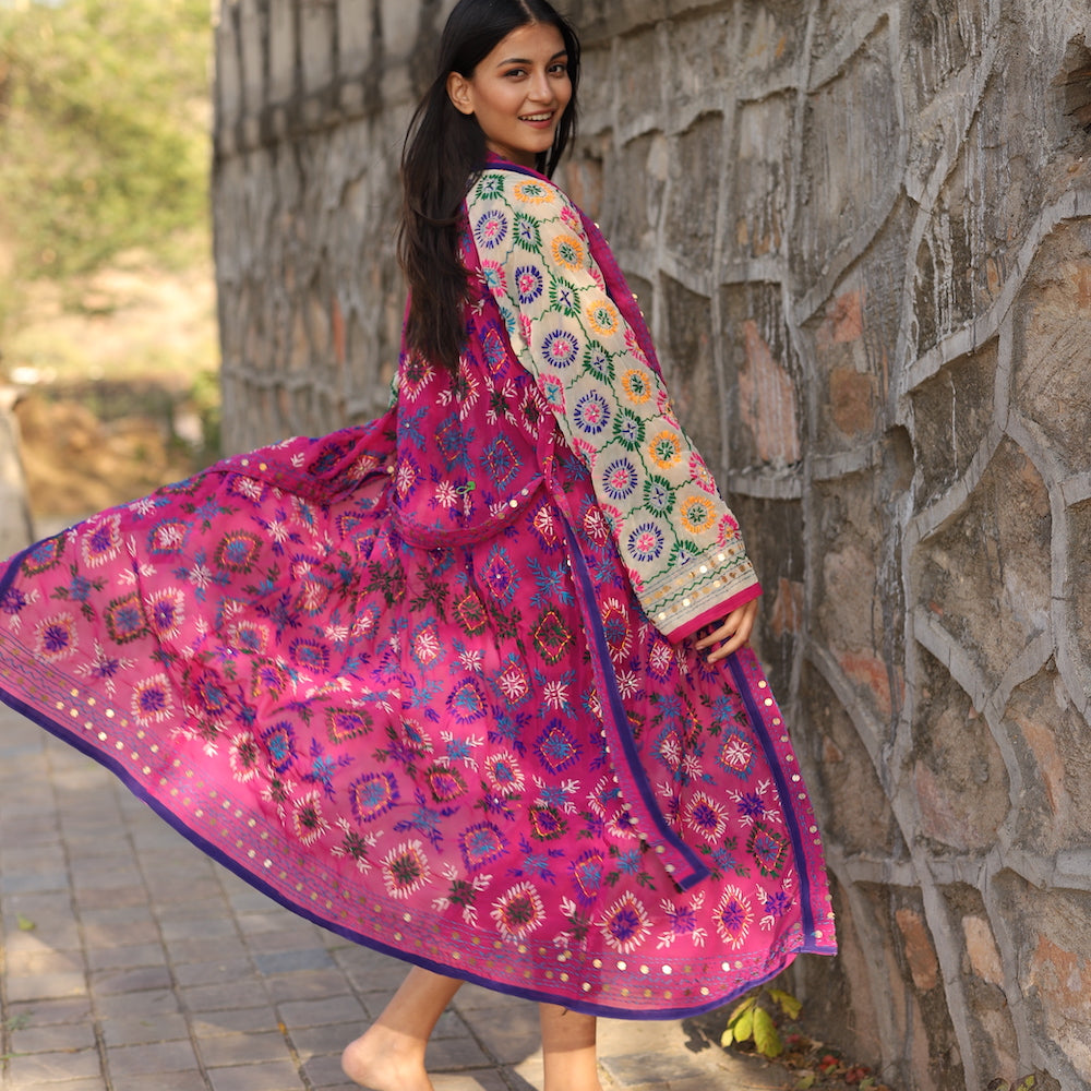 INDIAN PHULKARI ROBE - THE FOX AND THE MERMAID