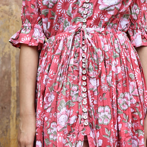 button detail on maxi dress - The Fox and the Mermaid
