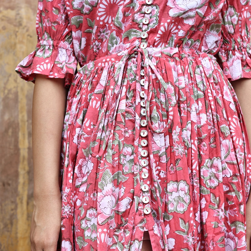 button detail on maxi dress - The Fox and the Mermaid