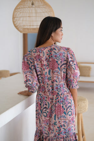 indian block printed dress back - The Fox and the Mermaid