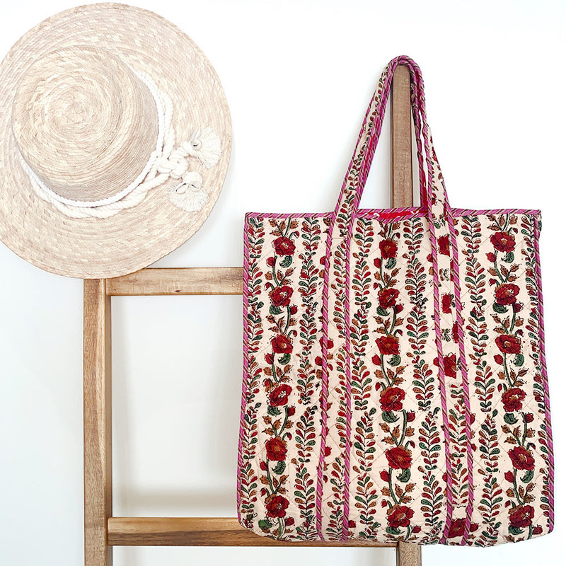 naturally dyed tote bag  - The Fox and the Mermaid