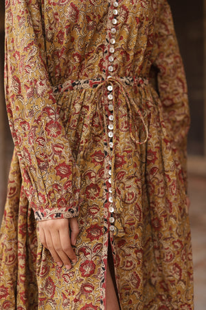 detail: block printed dress  - The Fox and the Mermaid