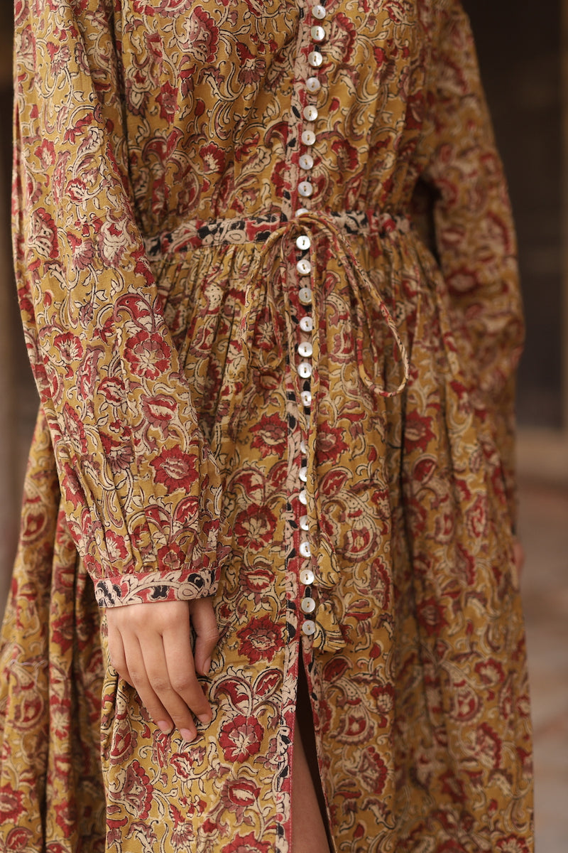 detail: block printed dress  - The Fox and the Mermaid