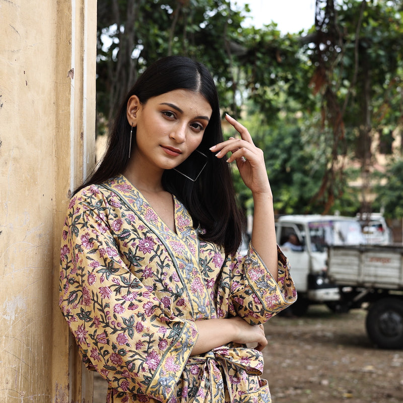 soft cotton block printed robe from jaipur  - The Fox and the Mermaid