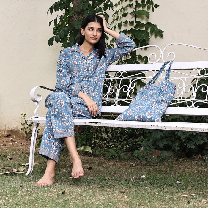 indian hand printed pajamas - The Fox and the Mermaid