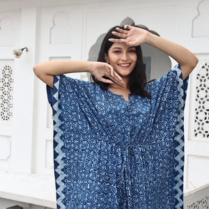 naturally dyed kaftan - The Fox and the Mermaid