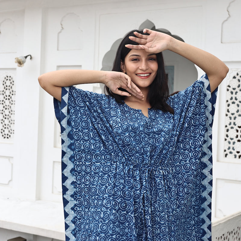 naturally dyed kaftan - The Fox and the Mermaid