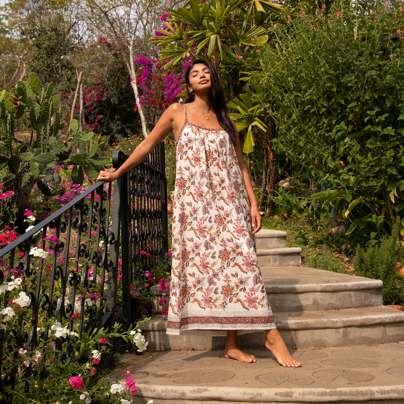 hand printed summer dress - The Fox and the Mermaid