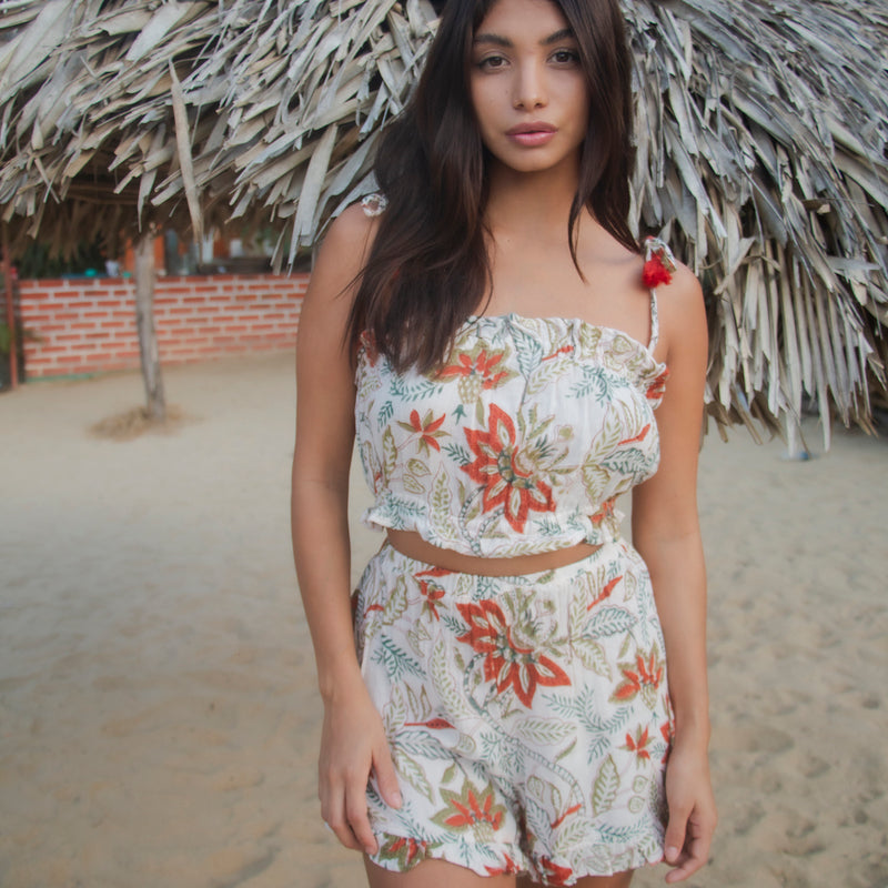 white cotton gauze pjs - The Fox and the Mermaid