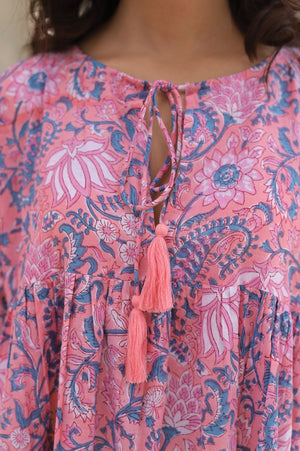detail of drawstrings on dress  - The Fox and the Mermaid