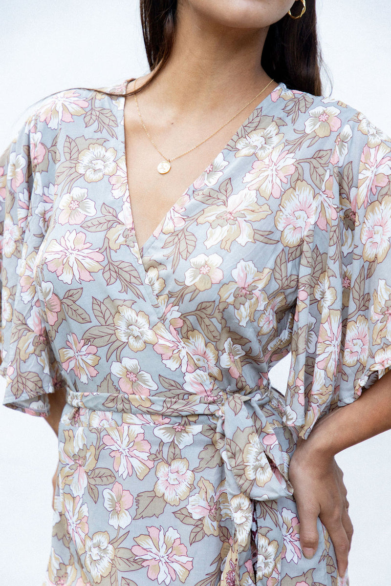 close up of rayon voile dress  - The Fox and the Mermaid