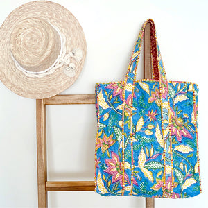 reversible tote bag - The Fox and the Mermaid