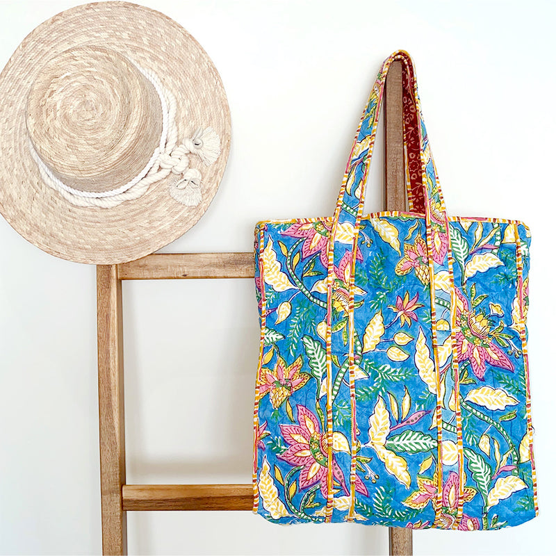 reversible tote bag - The Fox and the Mermaid