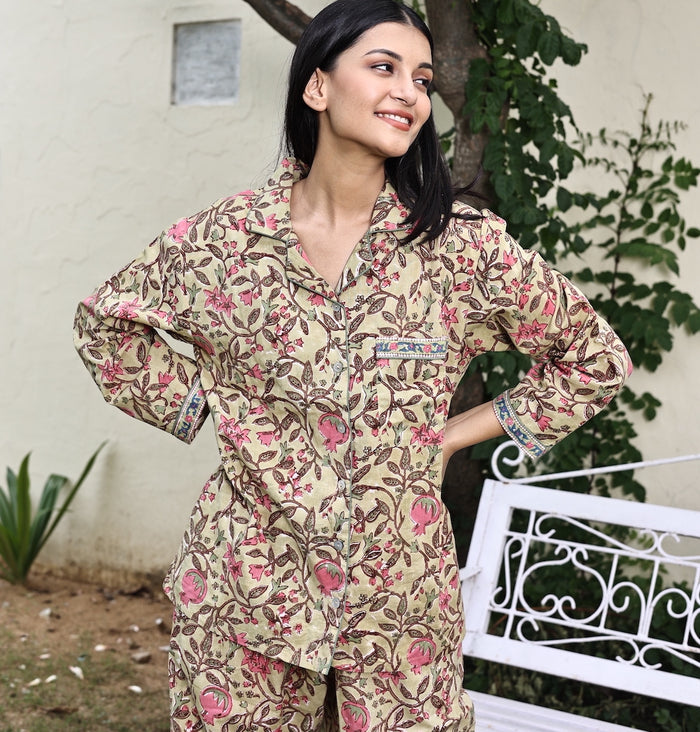 indian block printed pjs - The Fox and the Mermaid