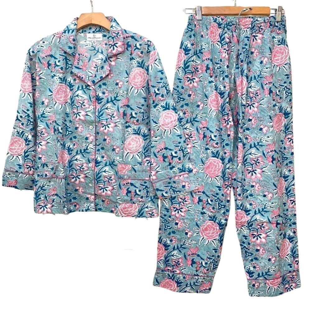 long sleeve pajamas with pants - The Fox and the Mermaid