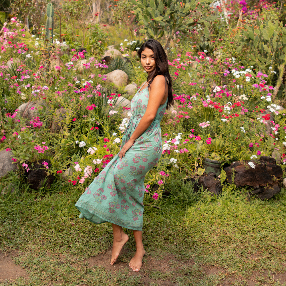 block printed summer dress - The Fox and the Mermaid