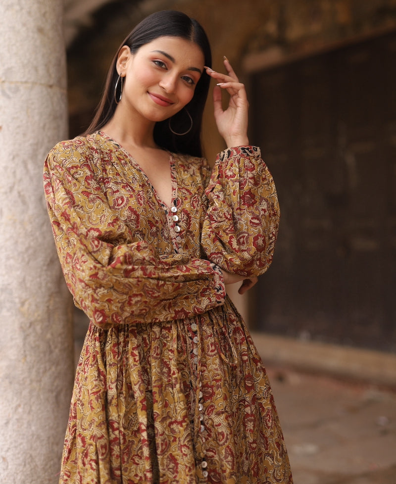 indian kalamari print dress  - The Fox and the Mermaid