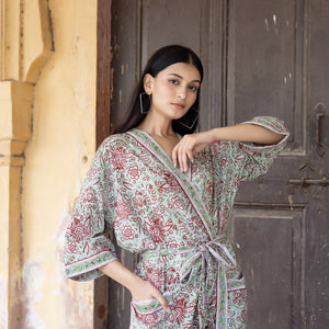 cotton indian block print robe - The Fox and the Mermaid 