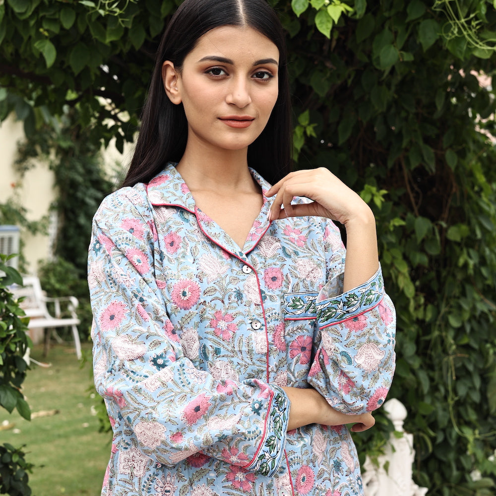 Indian block printed pajama set - The Fox and the Mermaid