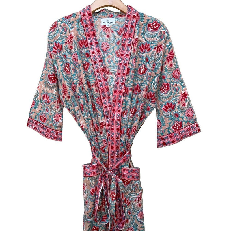 INDIAN BLOCK PRINT ROBE - The Fox and the Mermaid