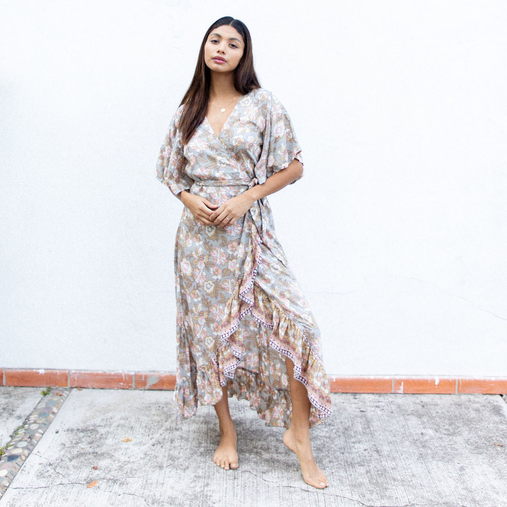 Jodoh Wrap Dress: Fawn M/L