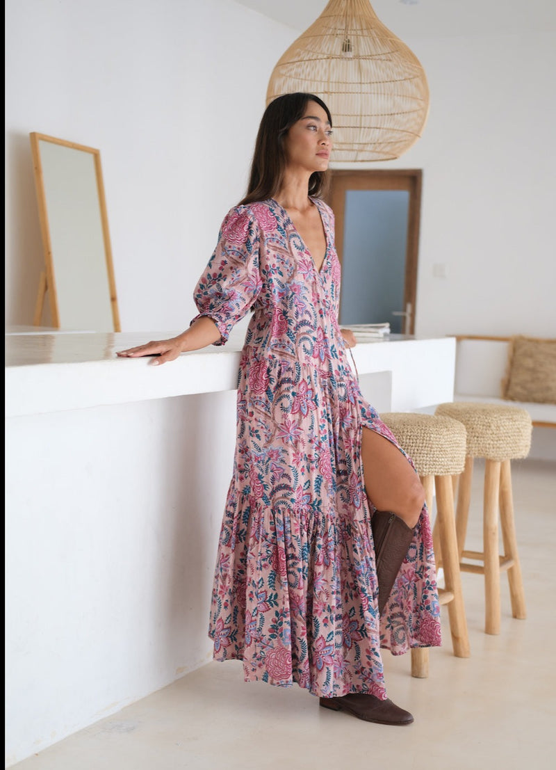 pink wrap dress - The Fox and the Mermaid