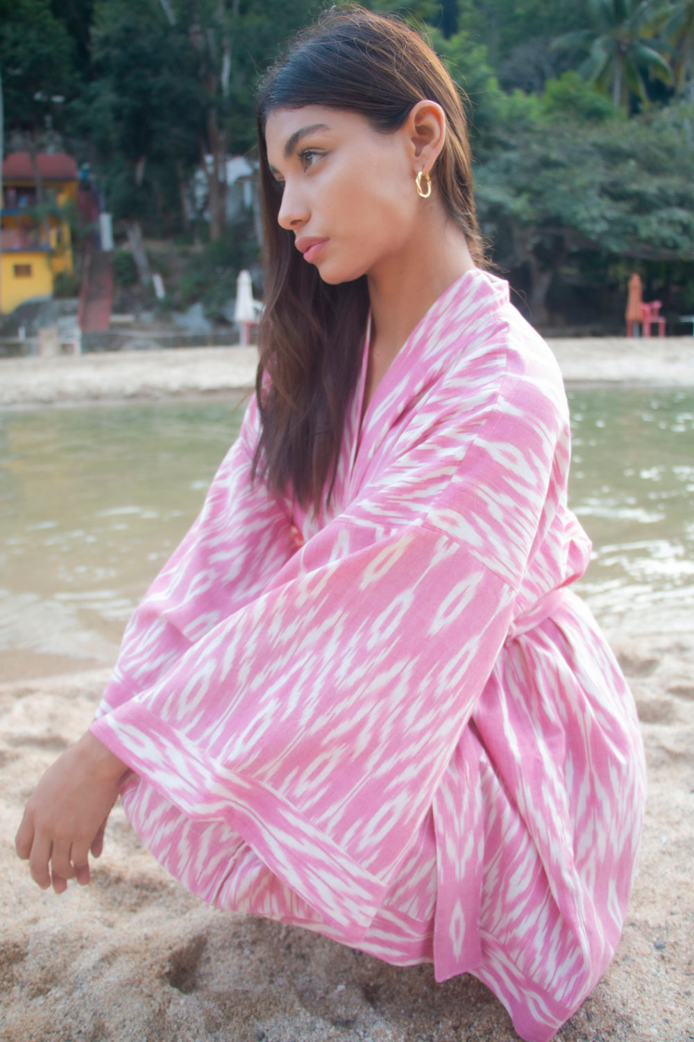 ikat handloomed kimono robe - The Fox and the Mermaid
