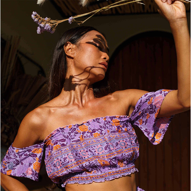 sexy purple crop top - The Fox and the Mermaid