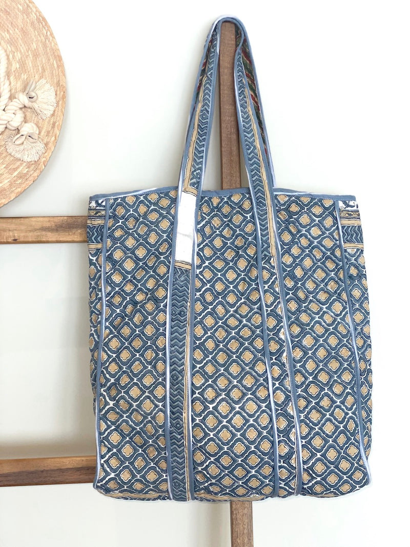 back of quilted bag - The Fox and the Mermaid
