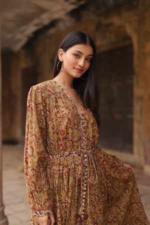 hand block printed maxi dress  - The Fox and the Mermaid