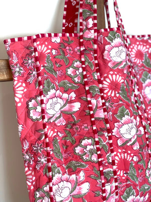 cotton quilted reversible bag  - The Fox and the Mermaid