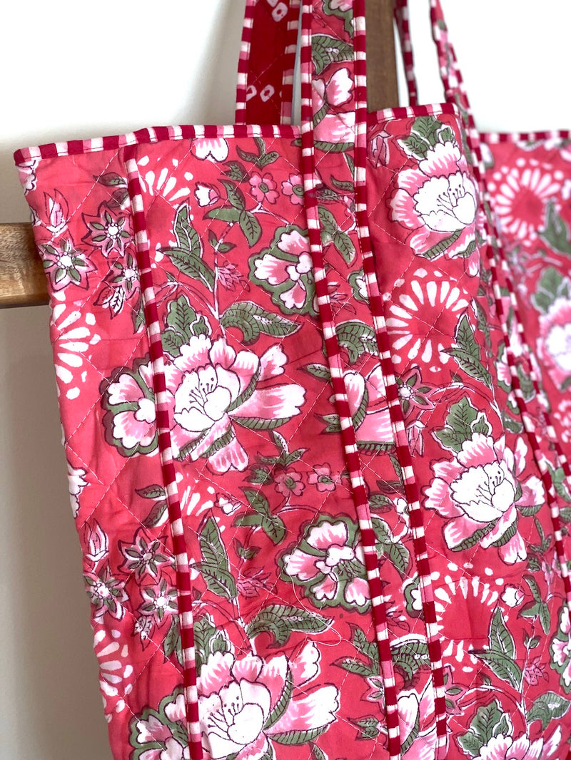 cotton quilted reversible bag  - The Fox and the Mermaid