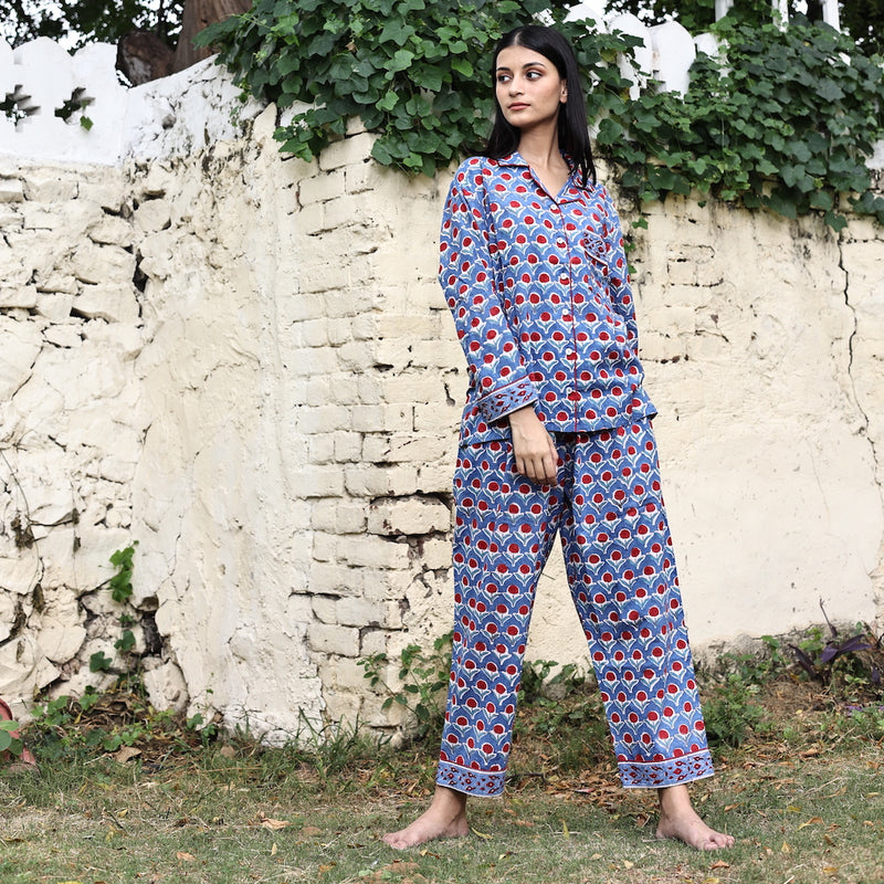 indian block printed pj set  - The Fox and the Mermaid