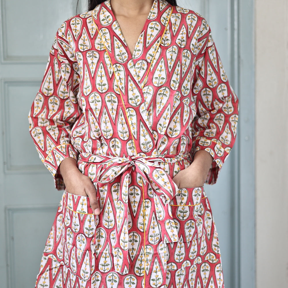 Buy Handmade Cotton Robes Kimono Dressing Gown Women's and Girl Kimono Dress  Hand Block Print Cotton Kimono Dress Cotton Online in India - Etsy