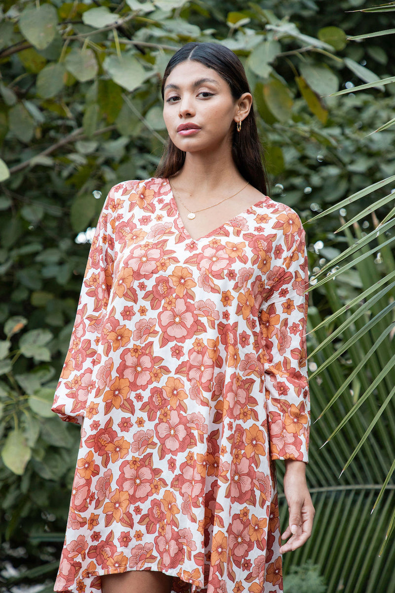 rayon floral dress  - The Fox and the Mermaid
