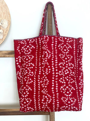 red tie dye style tote  - The Fox and the Mermaid