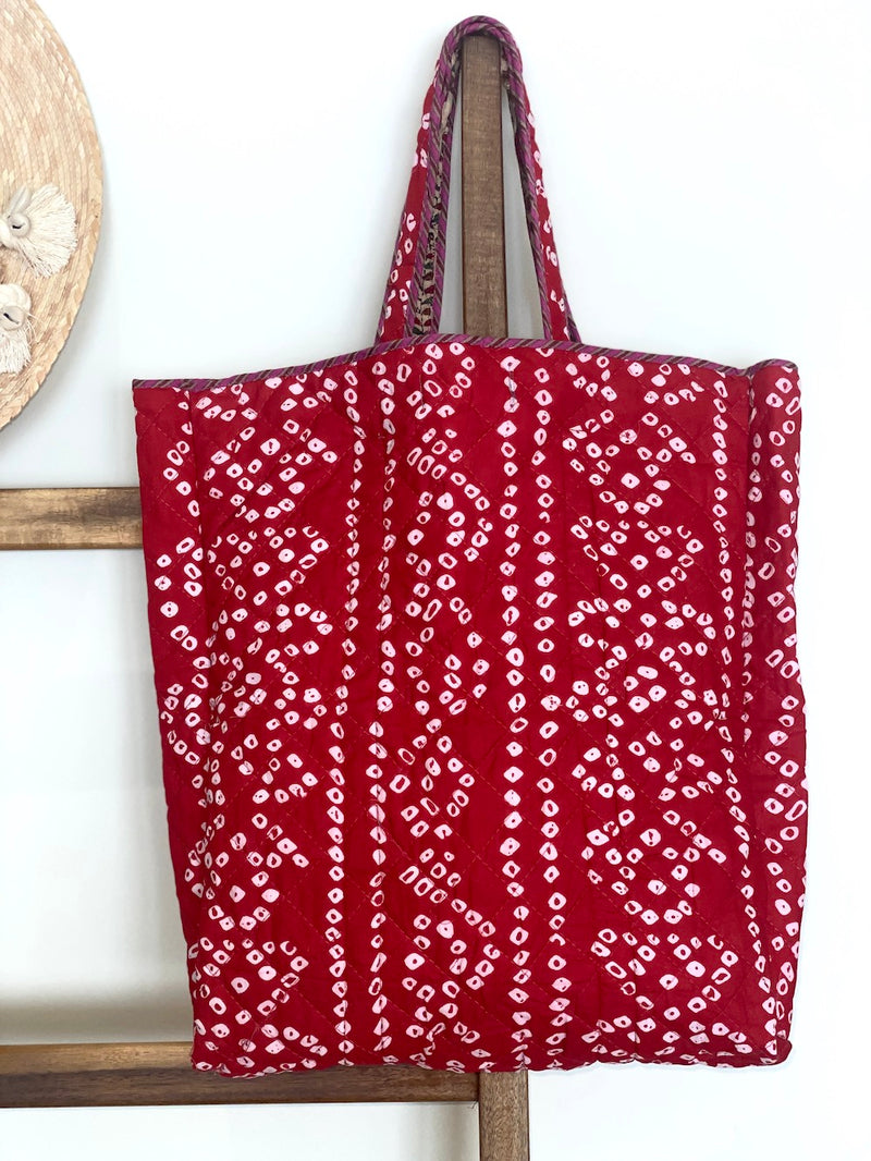 red tie dye style tote  - The Fox and the Mermaid