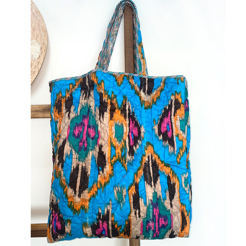 ikat style market bag  - The Fox and the Mermaid