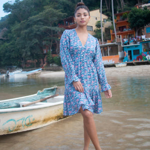 block printed dress - The Fox and the Mermaid