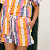 striped cotton pajama shorts - The Fox and the Mermaid