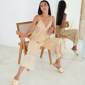 Soft flowy yellow jumpsuit - The Fox and the Mermaid