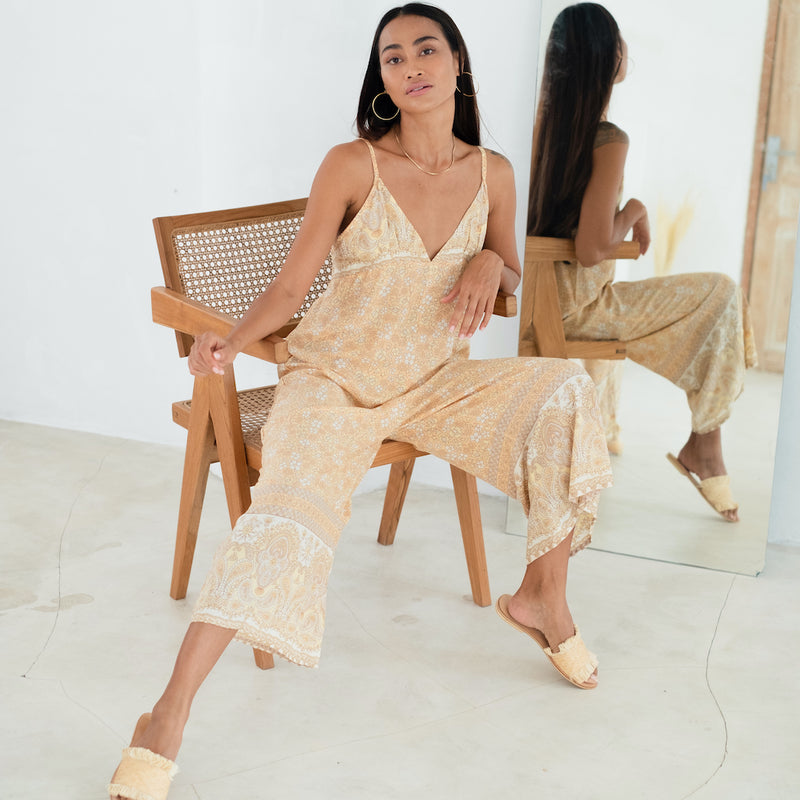 Soft flowy yellow jumpsuit - The Fox and the Mermaid
